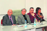 Los representantes de AFIBROM, durante el acto celebrado el martes  (Foto: AYTO. DE SAN LORENZO)