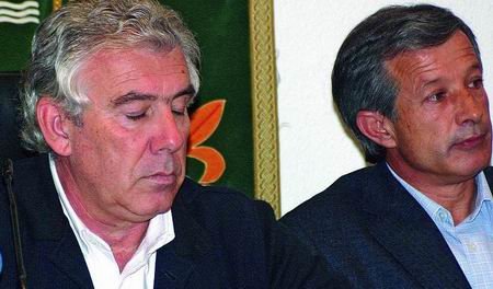 José Tomás Román y José Luis González, en el pleno del pasado 28 de noviembre 