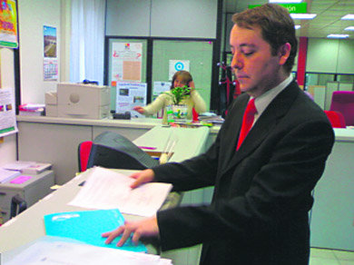 El portavoz del PP, Pablo Gómez, en el Ayuntamiento (Foto: CEDIDA)