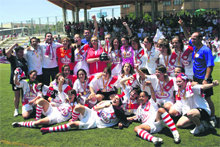 El Rayo celebró el título con su presidenta  (Foto: FEDERACIÓN MADRID )