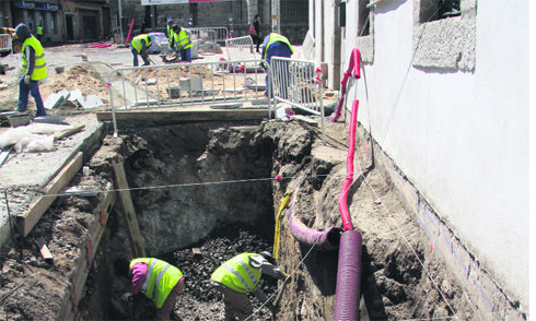 Imagen de los trabajos de la última fase de rehabilitación  (Foto: A.O.)