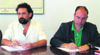 Luis Remacha (PdeVG) y José Luis Barceló (Foro Verde), en julio del pasado año  (Foto: ARCHIVO)