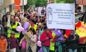 Manifestación contra el aborto en Collado Villalba