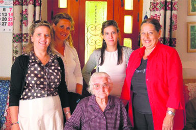 Una abuela 
centenaria en el Real Sitio