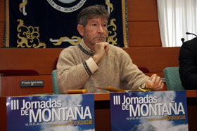 Carlos Soria, en la presentación de las terceras Jornadas de Montaña