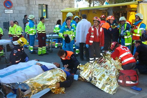 El SUMMA 112 culmina unas jornadas con un simulacro de atención a múltiples víctimas