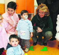 La presidenta, en la Escuela Infantil Las Meninas (Foto: C. M.)