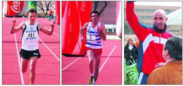 De izquierda a derecha, Ramón García de los Huertos, José Félix Ortiz y Salva Díaz Barranco, el podio de la carrera / E .P.