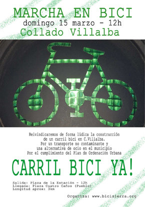 Marcha lúdica para revindicar carriles bici