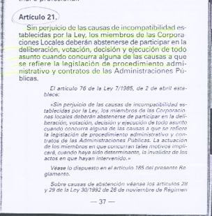 Reglamento de organización y funcionamiento
(ROF) sobre incompatibilidades