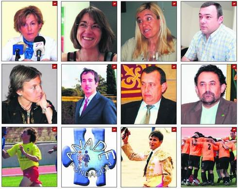 Algunos de los candidatos, de izquierda a derecha y de arriba hacia abajo: Carmen María Pérez del Molino, Ascensión de las Heras, Mariola Vargas, Juan José Morales, María Rubio, Pablo Larrea (Patrimonio Nacional), José Luis Cercas, Luis Remacha, ‘Mendi’, ANADE, la Escuela Taurina de Moralzarzal (en la imagen, el director, Alberto Elvira) o el CF Torrelodones / ARCHIVO