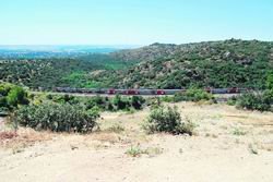 Imagen del tren a su paso por Torrelodones / CEDIDA