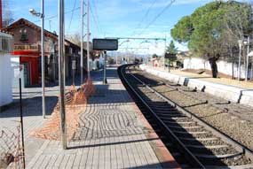 Imagen de la estación de Cercanías de La Navata, en Galapagar 