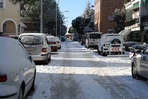 Este es el estado de la gran mayoría de las calles a media mañana del lunes