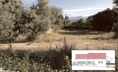 El centro se construirá en esta parcela (en la imagen inferior, detalle del alzado) 