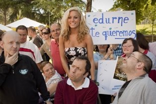 Edurne, en el acto celebrado en Peñalba