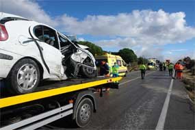 Violento accidente en la M-600