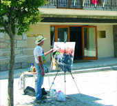 Casi 100 artistas en el certamen Rafael Botí de pintura rápida