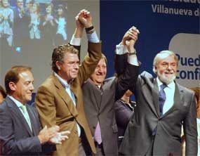 Luis Partida, con Francisco Granados y Jaime Mayor Oreja (Foto: C. F.)