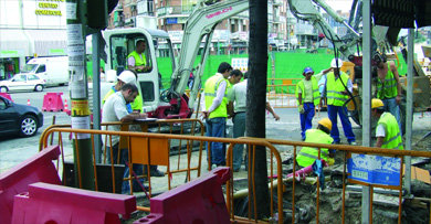 Las máquinas provocaron el escape de gas (Foto: E. P.)