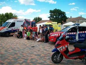 Protección Civil y Policía Local de Guadarrama celebran un encuentro con los niños de ADISGUA