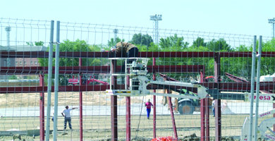 Las obras de la futura ciudad deportiva de Collado Villalba