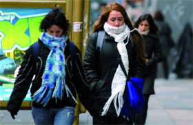 La Sierra, en alerta naranja por mínimas de hasta 12 grados bajo cero