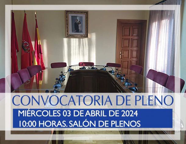 El miércoles 3 de abril se celebra la sesión plenaria del mes de marzo en Guadarrama