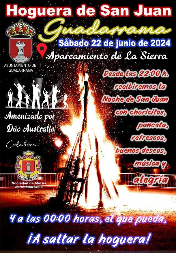 La hoguera de la Noche de San Juan se celebra este sábado en Guadarrama