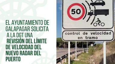 Galapagar solicitará a la DGT un revisión del límite de velocidad del nuevo radar del puerto