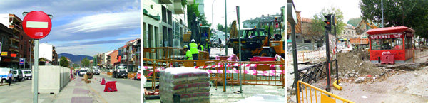 Cerrada al tráfico hasta mayo la calle Honorio Lozano de Collado Villalba