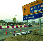 Accesos de la A-6 y el cruce de la M-600