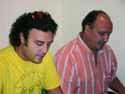 Matellano (derecha), junto a su sucesor, Ramón Pavón (Foto: A. O.)