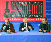 Juan Verdú, Carlos Galbeño y Gerardo Núñez, ayer en el Centro de Iniciativas (Foto: E. P.)