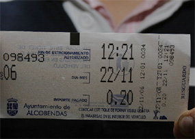 Tickets de la zona azul