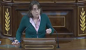 La diputada Ascensión de las Heras participa  el domingo en un acto de IU en la plaza Mayor