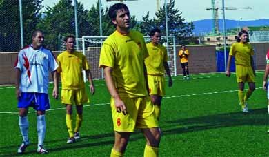 Ruiz, Iván Pérez, en primer plano, Rodri y Galán, en el partido ante el Rayo Majadahonda (Foto: EL FARO)