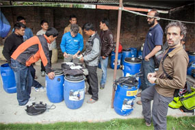 Carlos Soria, en los trekking previos al Kanchenjunga 