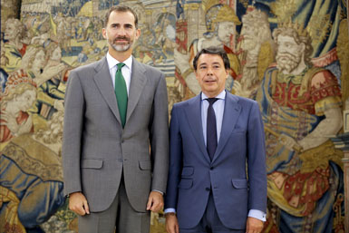 Primera audiencia entre el Rey Felipe VI e Ignacio González