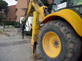 Recta final de los trabajos en la calle Molino de La Navata