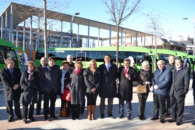 El consejero de Transportes presenta en Collado Villalba la nueva flota de autobuses para el corredor de la A-6