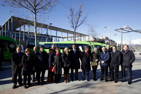 El consejero de Transportes presentó en Collado Villalba la nueva flota de autobuses