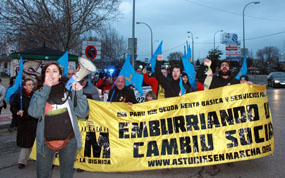 Las ‘Marchas de la Dignidad’ pasan por Collado Villalba