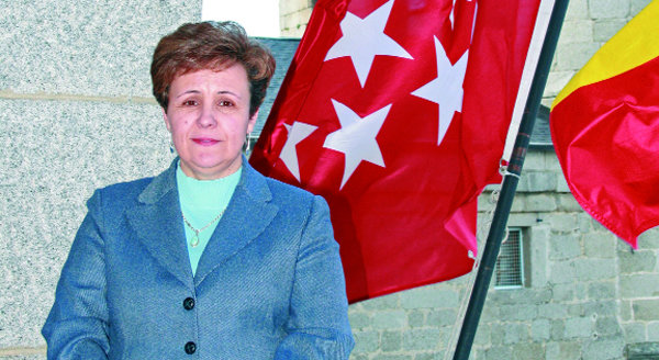 La alcaldesa, Marisol Casado, en el balcón del Ayuntamiento  (Foto: RICARDO MIGUEL PEÑA)