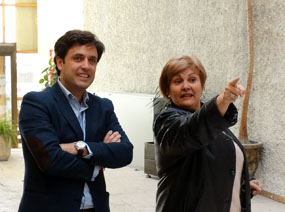 Daniel Pérez, con la número dos del PP, Mª José Zamorano