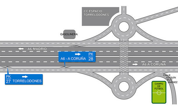 Nuevos accesos a la A6 en Torrelodones