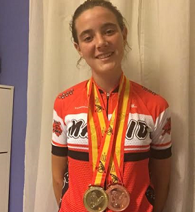 La ciclista de Valdemorillo Adriana San Román oro y bronce en el Campeonato de España 