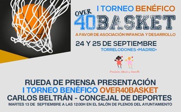 El primer torneo benéfico ‘Over40Basket’ se celebrará la próxima semana en Torrelodones