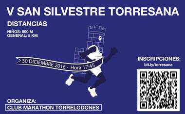 Abiertas las inscripciones para participar en la V San Silvestre Torresana