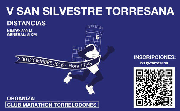 Abiertas las inscripciones para participar en la V San Silvestre Torresana